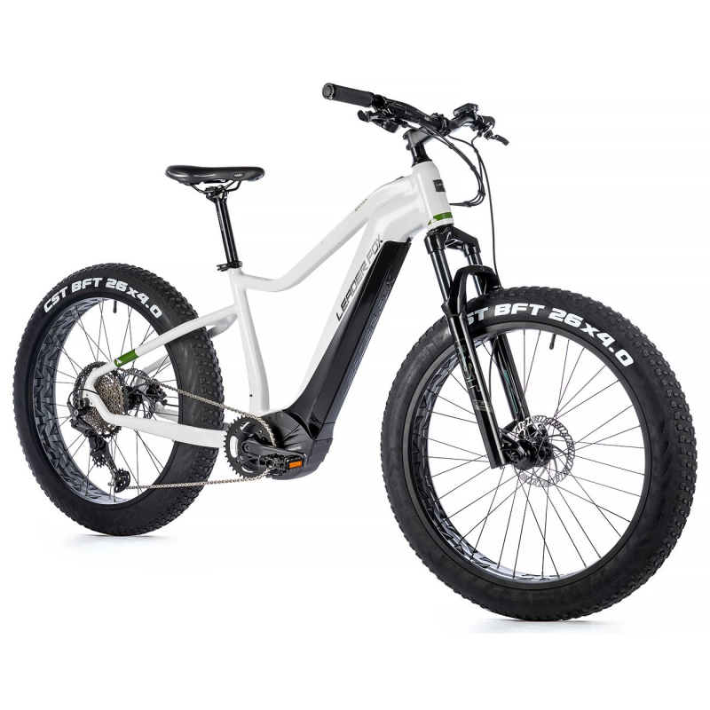 Elektriskais velosipēds LEADER FOX Brasa 26" Fat Bike: balts