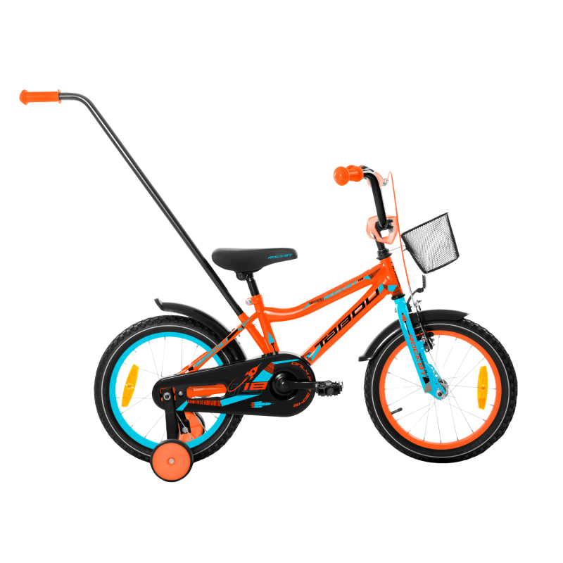 Bērnu velosipēds TABOU Rocket Alu, 14" oranžzils