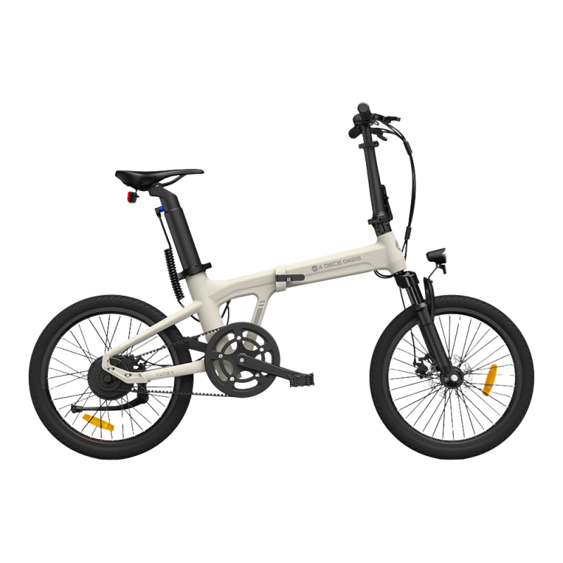 Saliekams elektriskais velosipēds ADO A20S AIR ar priekšējo piekari, Ivory