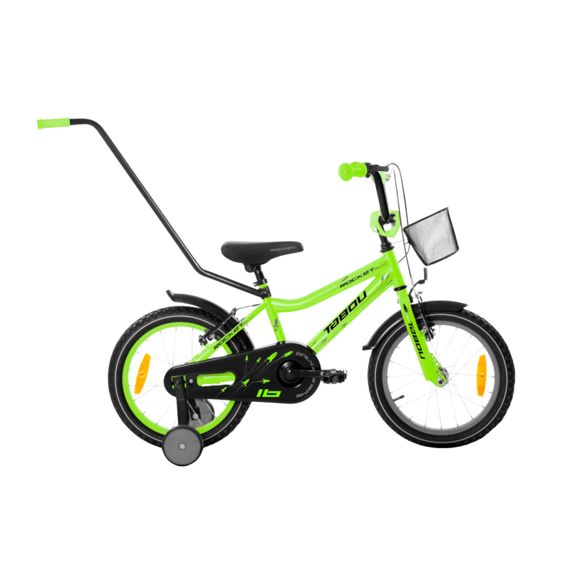Bērnu velosipēds TABOU Rocket Alu, 16" zaļmelns