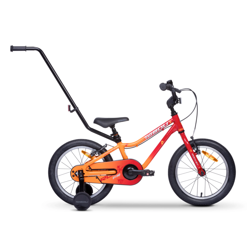 Bērnu velosipēds TABOU Rocket FR, 12" sarkandzeltens