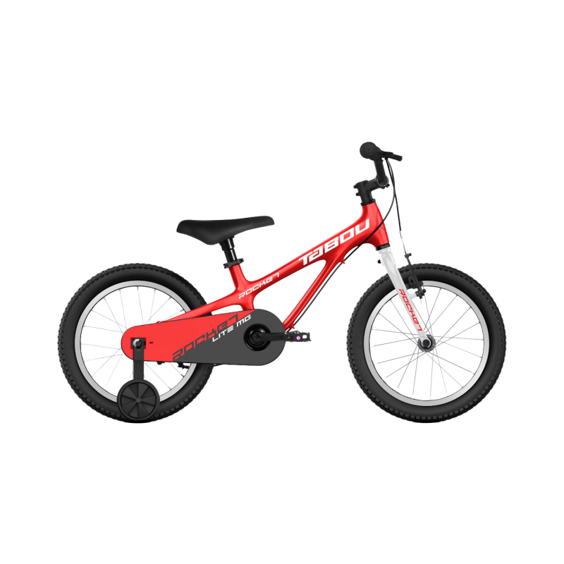 Ultraviegls bērnu velosipēds TABOU Rocket Lite MG, 16" sarkanbalts