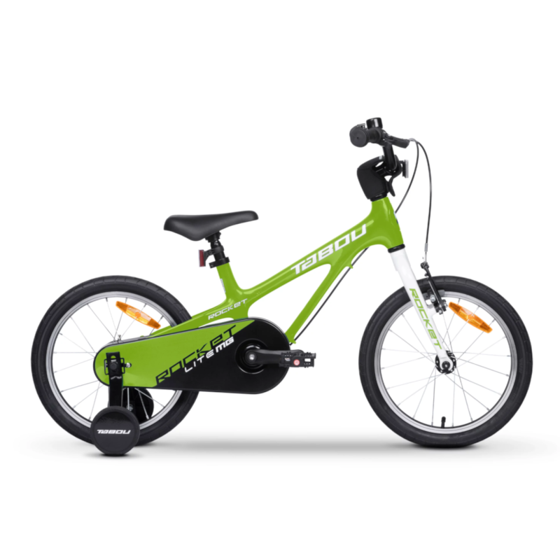 Ultraviegls bērnu velosipēds TABOU Rocket Lite MG, 16" zaļš/balts