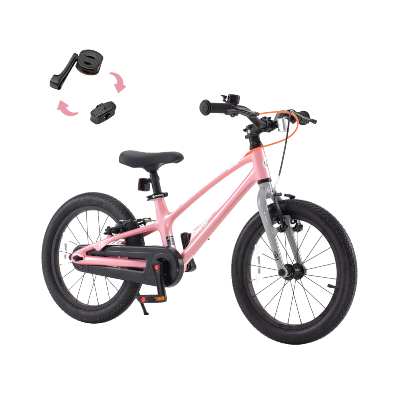 Bērnu velosipēds TABOU Royal Space Shark, 14" rozā-pelēks